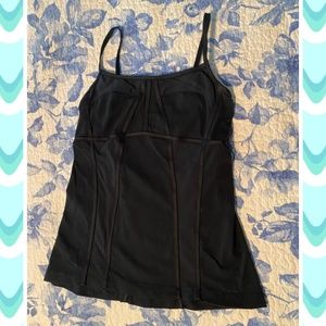 Lululemon Black Tank Top Built-in Bra 6
